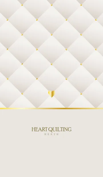 [LINE着せ替え] HEART QUILTING-PINK BEIGE 21の画像1