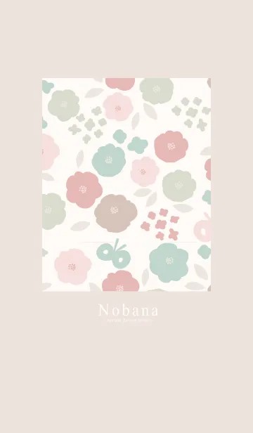 [LINE着せ替え] Nobana spring flower drops eggshellの画像1