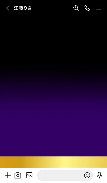 [LINE着せ替え] Deep Purple Gold Black Theme (JP)の画像2