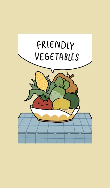 [LINE着せ替え] Friendly vegetableの画像1