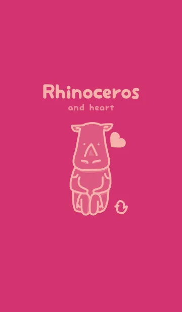 [LINE着せ替え] サイとハート 紅色の画像1