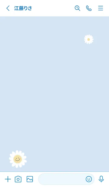 [LINE着せ替え] デイジースマイル❁blue12_1の画像2