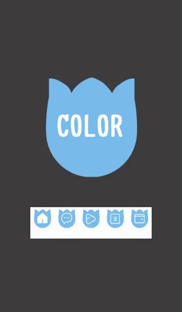 [LINE着せ替え] blue color R25の画像1