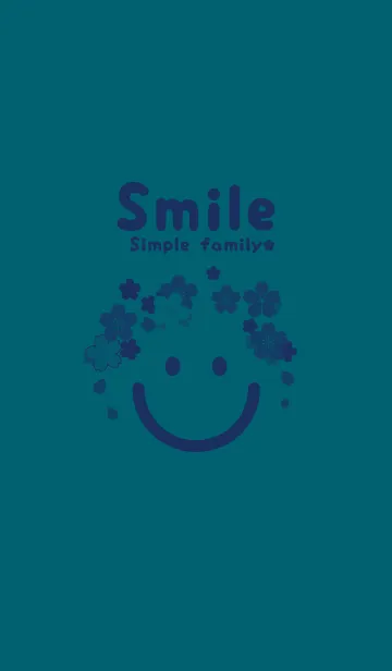 [LINE着せ替え] スマイル＆桜 ブルーカナールの画像1