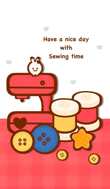 [LINE着せ替え] Happy Time Happy Sewing 12の画像1