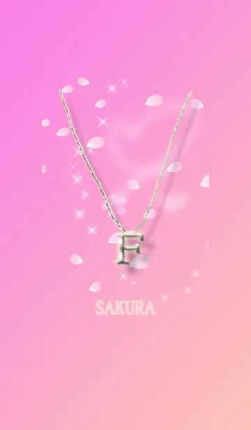 [LINE着せ替え] イニシャルF（さくら）の画像1