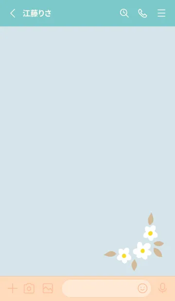 [LINE着せ替え] 5つの白い花19の画像2