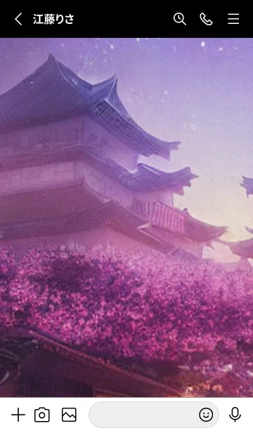 [LINE着せ替え] 和の夜桜#DaA04。の画像2