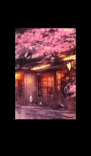 [LINE着せ替え] 和の夜桜#DZ030。の画像1