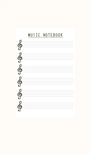 [LINE着せ替え] 音楽ノートの着せかえ/クリームピンクの画像1