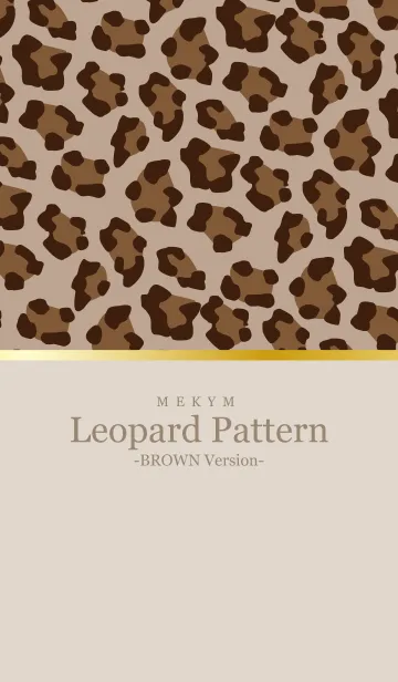 [LINE着せ替え] Leopard Pattern - BROWN 7の画像1