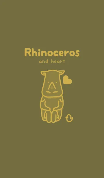 [LINE着せ替え] サイとハート 海松色の画像1