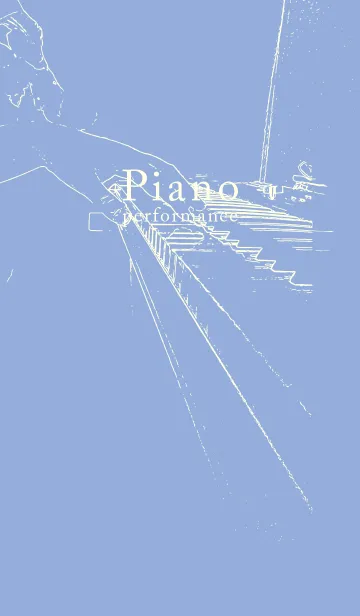 [LINE着せ替え] ピアノ演奏  ファウンテンブルーの画像1