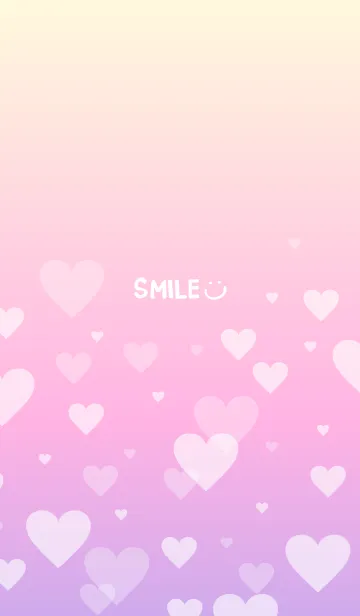 [LINE着せ替え] グラデーション ハート柄6の画像1