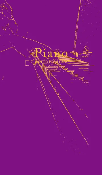 [LINE着せ替え] ピアノ演奏  ロイヤルパープルの画像1
