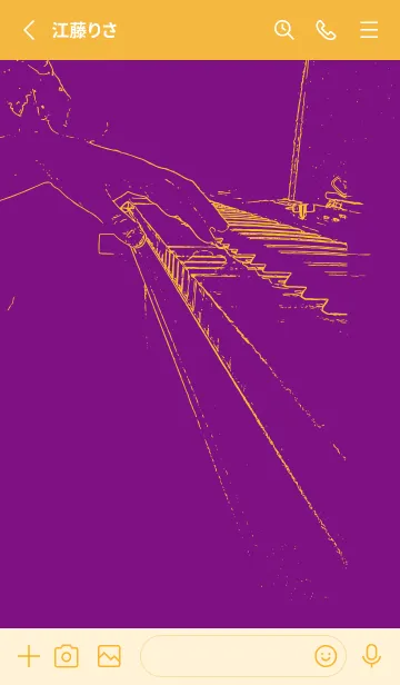 [LINE着せ替え] ピアノ演奏  ロイヤルパープルの画像2