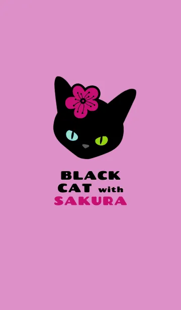 [LINE着せ替え] クロネコとサクラ 33の画像1