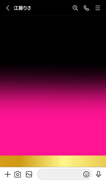 [LINE着せ替え] Deep Pink Gold Black Theme (JP)の画像2