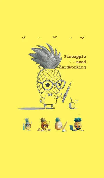 [LINE着せ替え] Pineapples need hardworkingの画像1