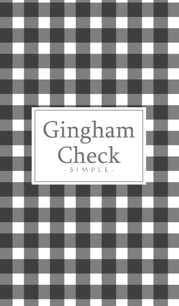 [LINE着せ替え] Gingham Check Black - SIMPLE 3の画像1