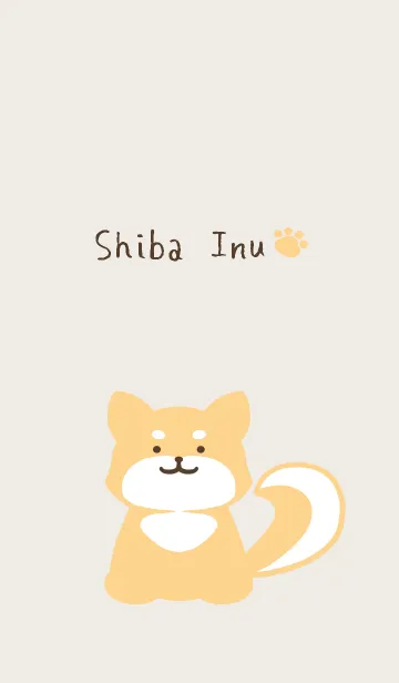 [LINE着せ替え] しっぽ可愛い柴犬/ベージュの画像1