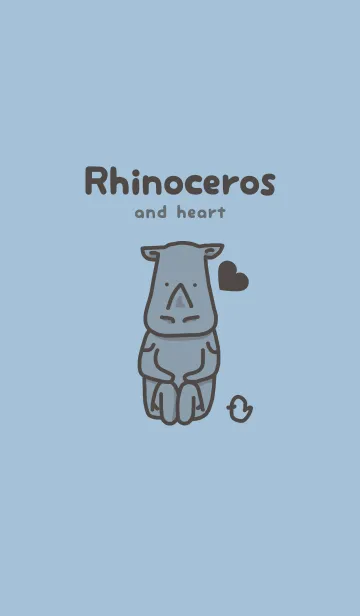 [LINE着せ替え] サイとハート スモークブルーの画像1