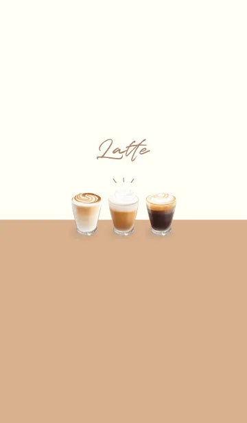[LINE着せ替え] Latte 001 - 02-02 ベージュ & イエロー 01の画像1