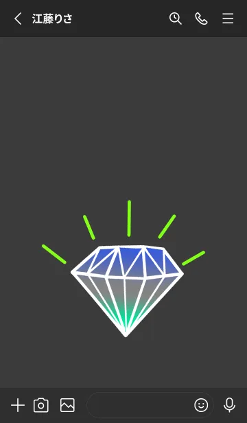 [LINE着せ替え] グラデーション ダイヤモンド 2の画像2