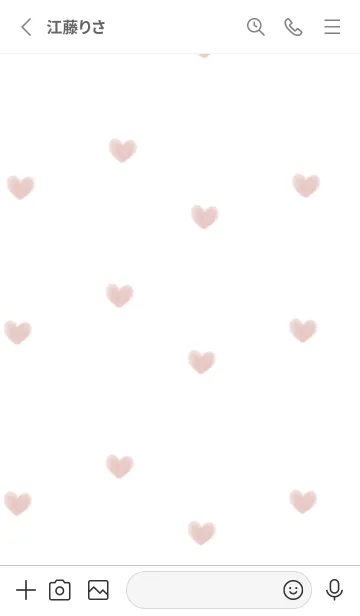 [LINE着せ替え] ホワイト。ふわふわハート。の画像2