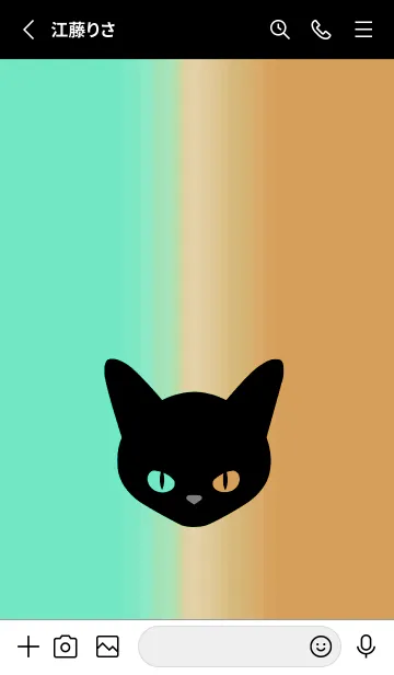 [LINE着せ替え] ブラック キャット 150の画像2