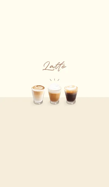 [LINE着せ替え] Latte 001 - 02-03 アイボリー & レッド #iの画像1
