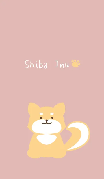 しっぽ可愛い柴犬/くすみピンクの着せ替えメイン画像