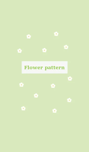 [LINE着せ替え] flower pattern (naturalgreen)の画像1