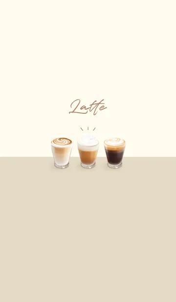 [LINE着せ替え] Latte 001 - 02-03 アイボリー & レッド #aの画像1