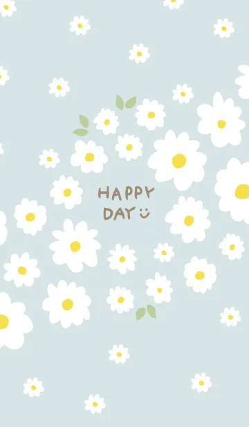 [LINE着せ替え] 白花 斜め30の画像1