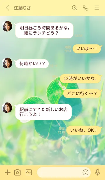 [LINE着せ替え] 四つ葉のクローバー Vintage Lens #9-14の画像3