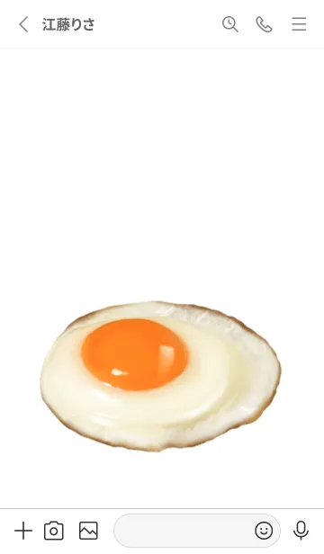 [LINE着せ替え] 目玉焼き です 朝食 たまごの画像2