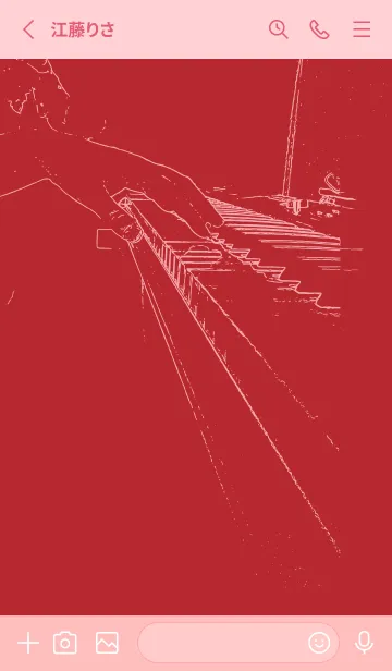 [LINE着せ替え] ピアノ演奏  茜色の画像2