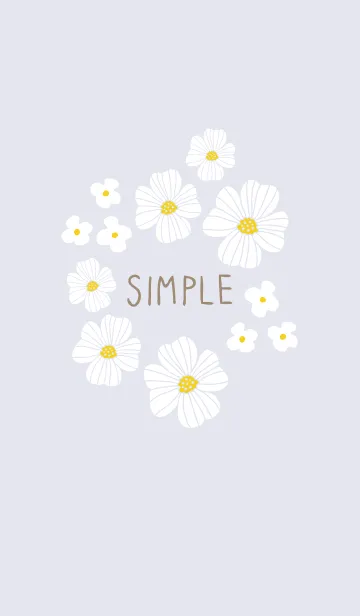 [LINE着せ替え] お花のホワイトリースの画像1