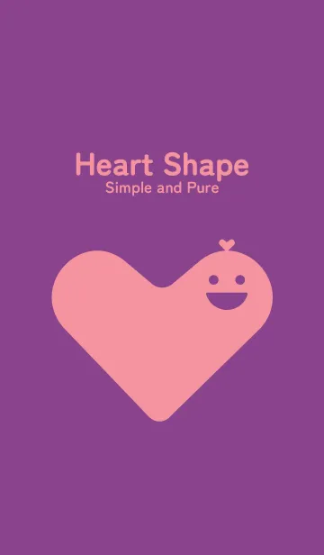 [LINE着せ替え] ハート型の着せかえ アマランスパープルの画像1