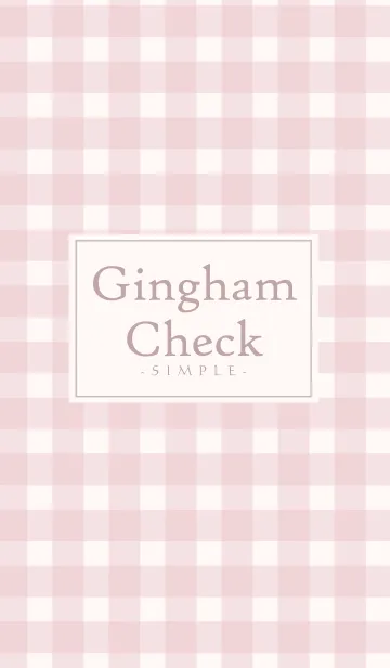 [LINE着せ替え] Gingham Check Natural Pink - SIMPLE 3の画像1