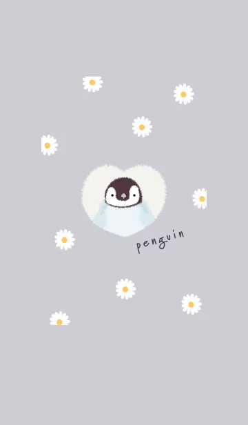 [LINE着せ替え] ペンギンとデイジー❁Wistaria08_1の画像1