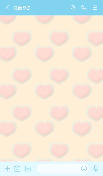 [LINE着せ替え] Cute Cute Little Heart Theme JPN 6の画像2
