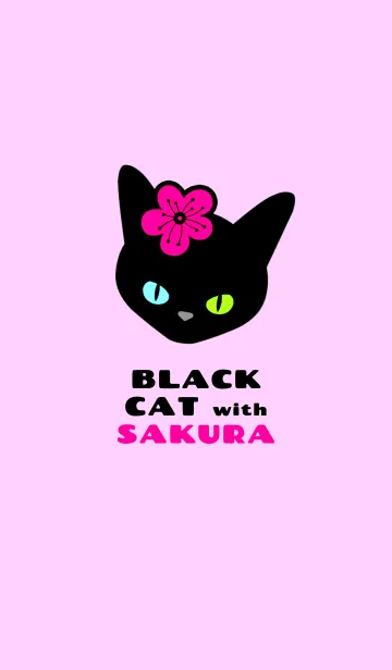 [LINE着せ替え] クロネコとサクラ 34の画像1