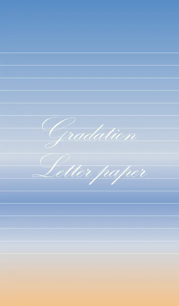 [LINE着せ替え] Gradation Letter paper - Beach -の画像1