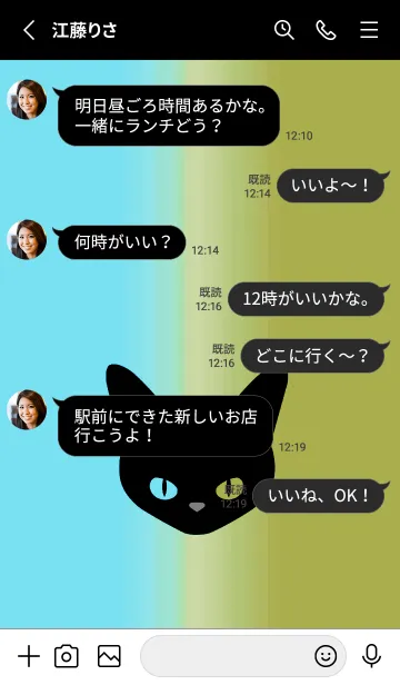 [LINE着せ替え] ブラック キャット 151の画像3