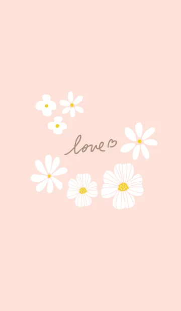 [LINE着せ替え] かわいい白いお花26の画像1