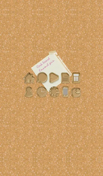 [LINE着せ替え] Cork board & Enamel pin 10の画像1