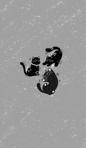 [LINE着せ替え] Fluffy Black Catの画像1