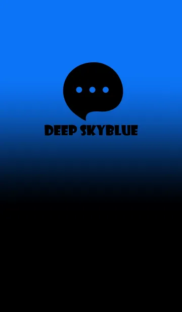 [LINE着せ替え] Black & Deep Sky Blue Theme V4 (JP)の画像1